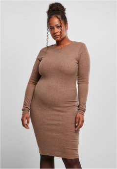 Ladies Rib Dress  - darkkhaki
