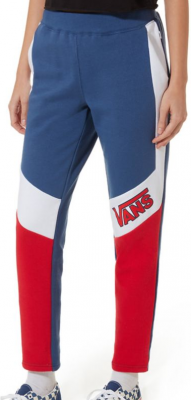 Damskie spodnie dresowe Vans BMX – niebiesko-czerwone