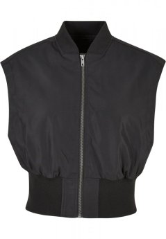 Dámská vesta Urban Classics Recycled Short Bomber - černá