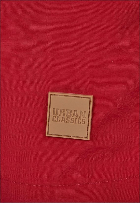 Pánské koupací kraťasy Urban Classics Block - červená/šedá