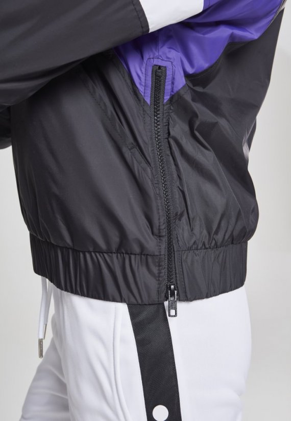 Kurtka Urban Classics Ladies 3-Tone Padded Pull Over Jacket - black/ultraviolet/white