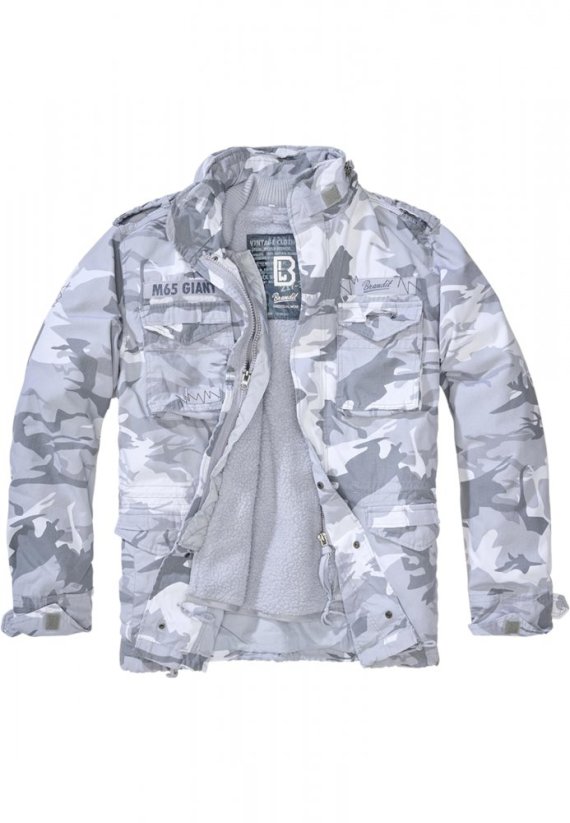 Světle maskáčová pánská zimní bunda Brandit M-65 Giant Jacket