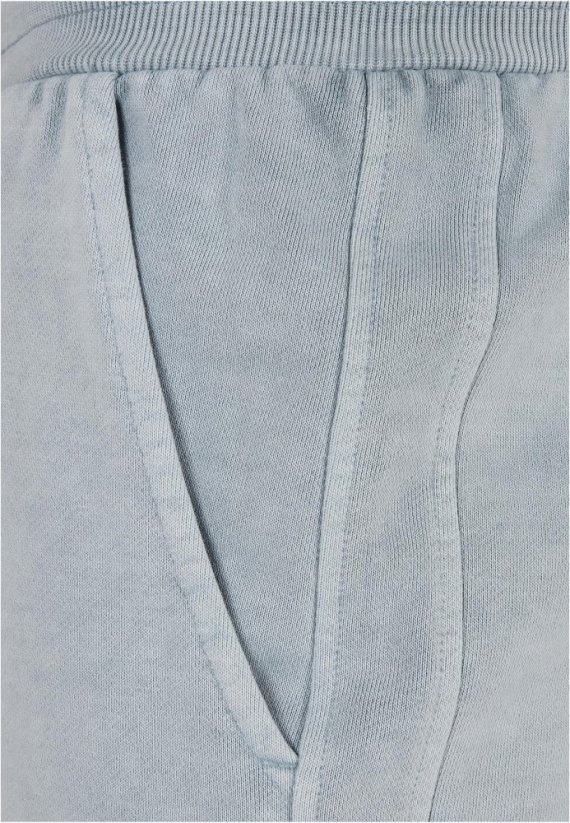 Světle modré pánské tepláky Urban Classics Heavy Terry Garment Dye Slit Sweatpants