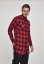 Pánská košile Urban Classics Side-Zip Long Checked Flanell Shirt - blk/red