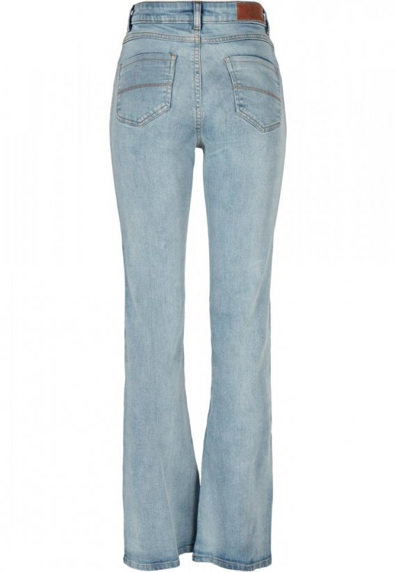 Damskie jeansy Urban Classics Ladies High Waist Flared Denim Pants - tinted light blue washed