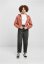 Ladies Short Oversized Zip Jacket - terracotta