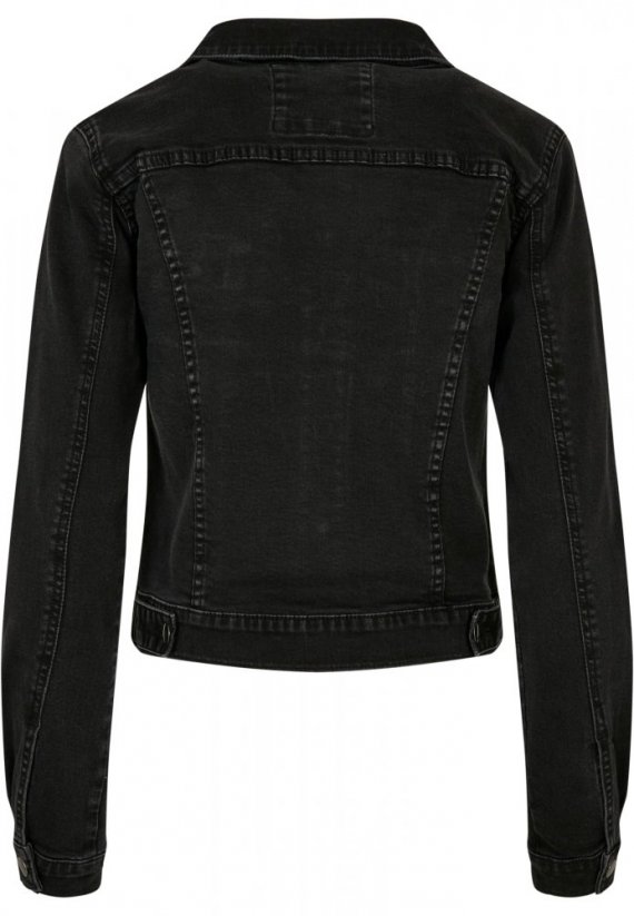 Čierna dámska džínsová bunda Urban Classics Ladies Organic Denim Jacket