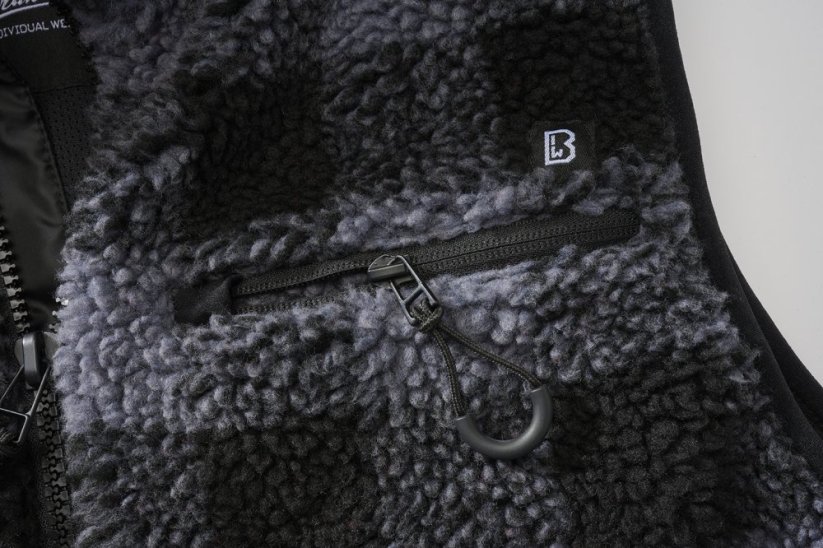 Teddyfleece Vest Men - black/grey