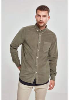 Męska koszula Urban Classics Corduroy Shirt - olive