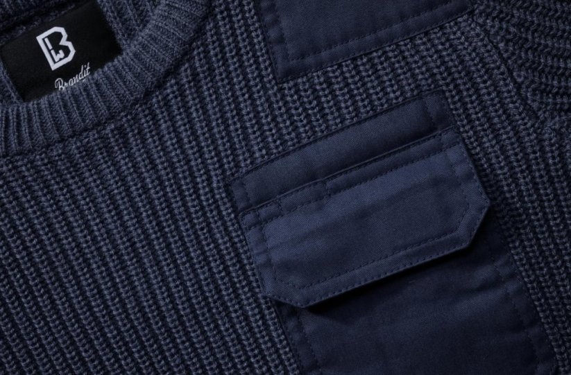 Chlapčenský sveter Brandit Kids BW Pullover - navy