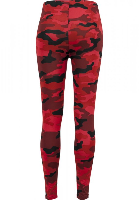 Ladies Camo Leggings - red camo
