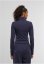Ladies Slim Fit Scuba Track Jacket - navy