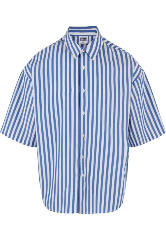 Striped Short Sleeve Summer Shirt white/blue M
