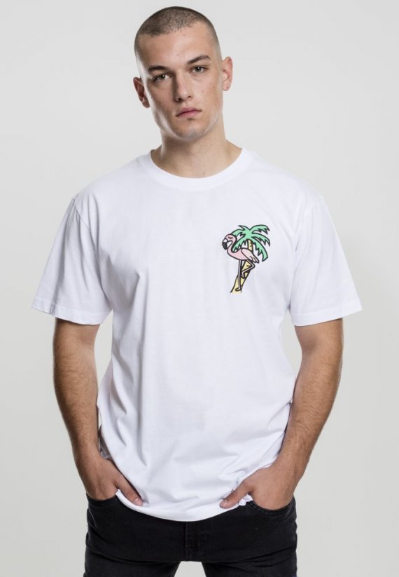 T-shirt Mister Tee Flamingo Tee - white