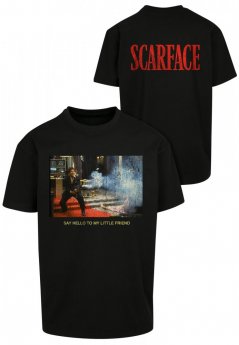 Pánske tričko Scarface Little Friend Oversize - čierne