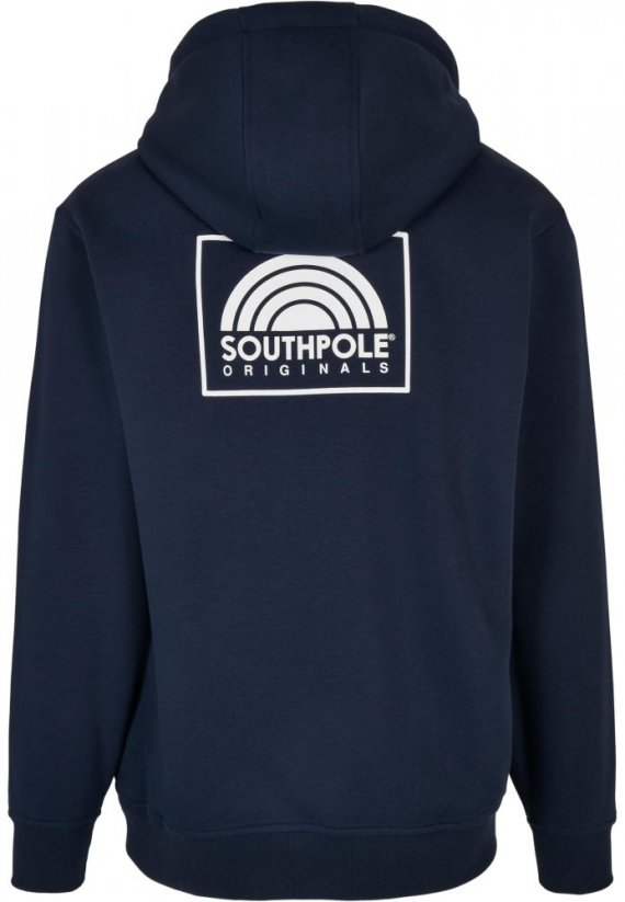 Southpole Square Logo Hoody - midnightnavy