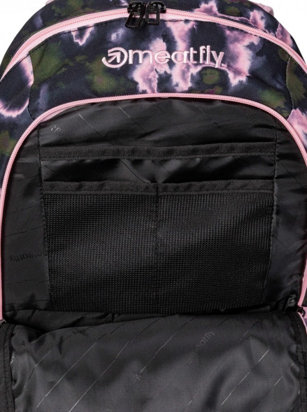 Maskáčový dámský batoh Meatfly Basejumper 22l - růžový/camo + penál ZDARMA