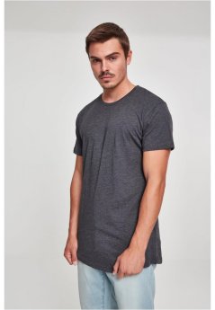 Shaped Long Tee - charcoal