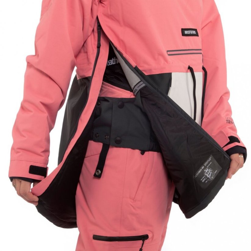 Zimní snowboardová dámská bunda Horsefeathers Derin II - růžová, černá