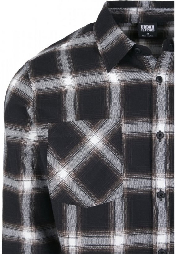 Košeľa Urban Classics Checked Flanell Shirt 6 - black/white