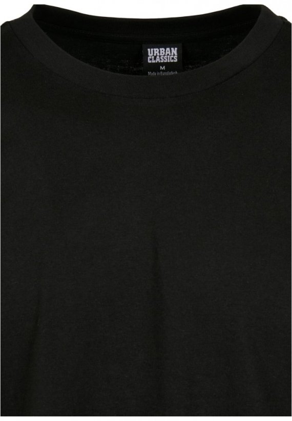 Černé pánské tričko Urban Classics Oversized Shaped Double Layer LS