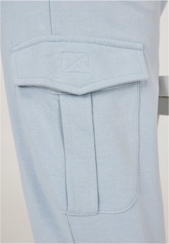 Męskie spodnie dresowe Urban Classics Fitted Cargo - jasnoniebieskie