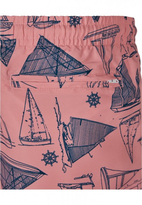 Pánské koupací šortky Urban Classics Pattern Swim Shorts - yacht aop