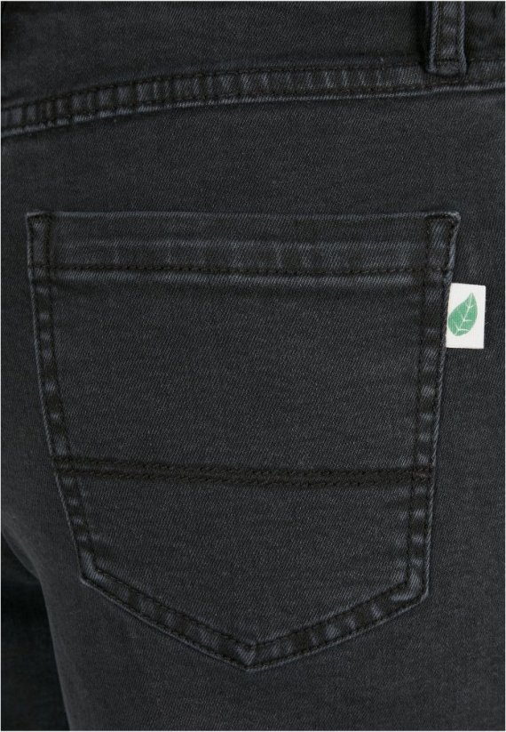 Spodenki Urban Classics Ladies Organic Stretch Denim 5 Pocket Shorts - black washed
