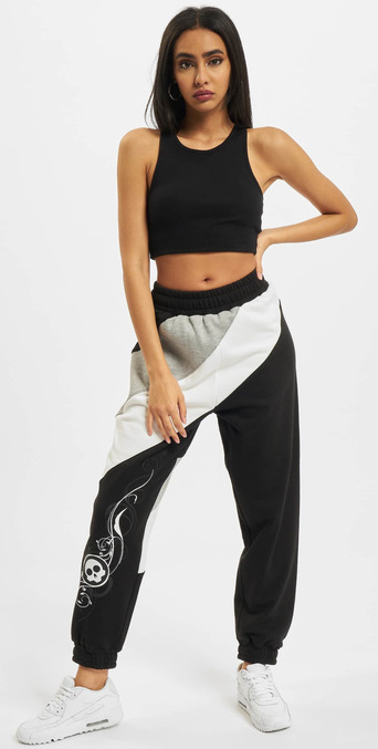 Černo/šedo/bílé dámské tepláky Dangerous DNGRS / Sweat Pant Skull