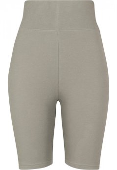 Ladies High Waist Cycle Shorts - green/grey