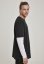 Pánské tričko Urban Classics Oversized Shaped Double Layer LS - černé, bílé