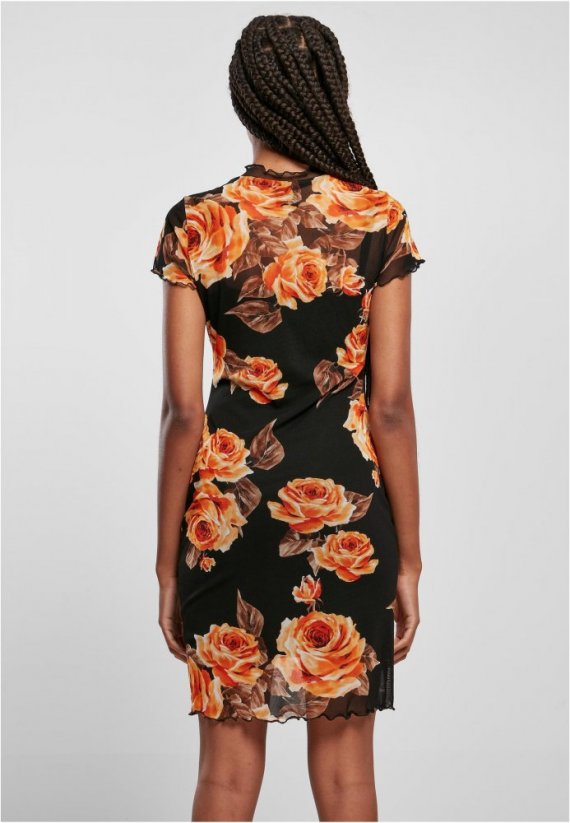 Dámske šaty Urban Classics Ladies Mesh Double Layer Dress - mangorose