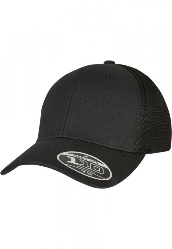 110 Flexfit Ripstop Mesh Cap - black