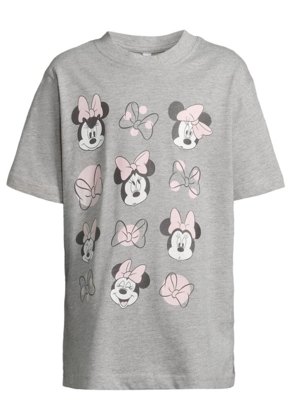 T-Shirt 2 Pack - kurzarm - Minnie Mouse white+heathergrey 158/164