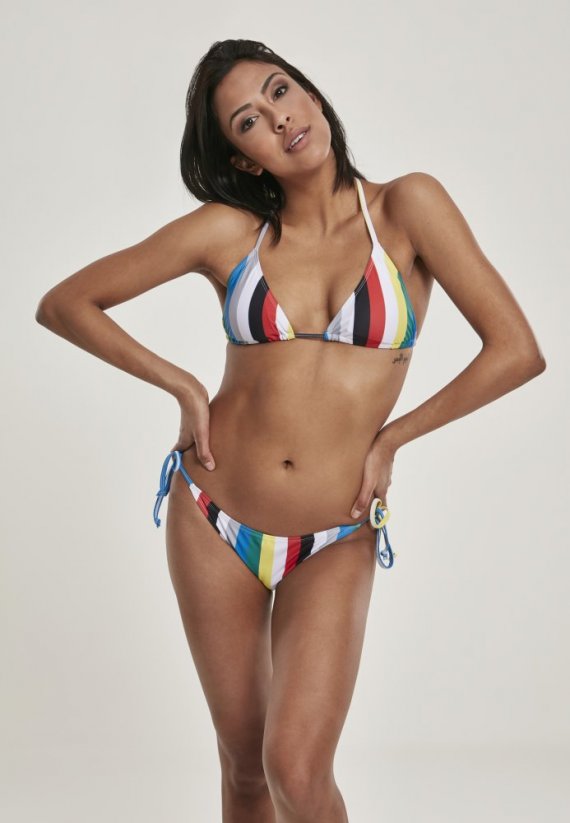 Plavky Urban Classics Ladies Stripe Bikini - multicolor