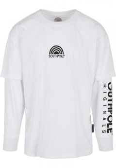 Biele pánske tričko Southpole Basic Double Sleeve