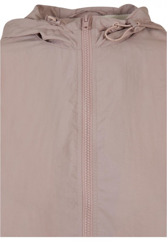 Ladies Short 3-Tone Crinkle Jacket - duskrose/whitesand/black