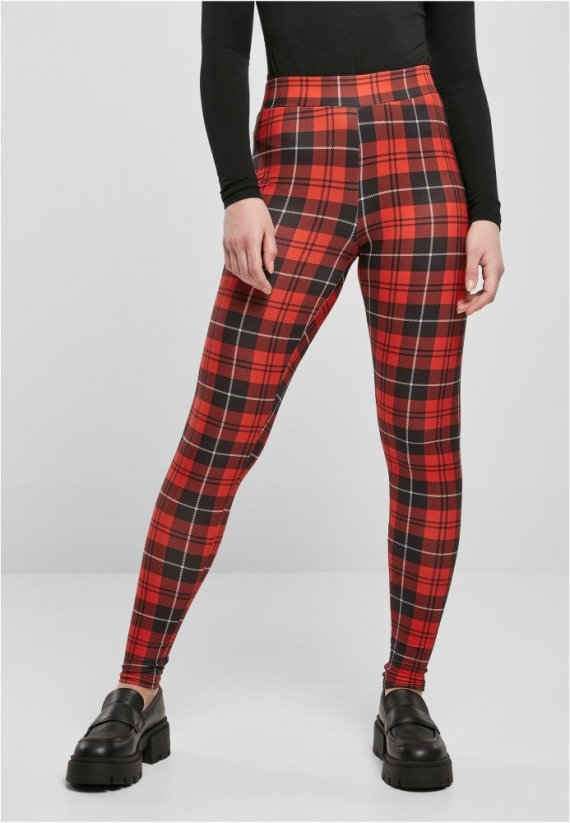 Ladies Soft AOP Leggings - redcheck