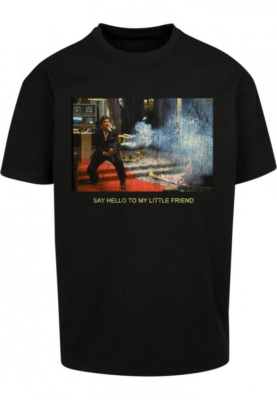 Pánské tričko Scarface Little Friend Oversize - černé