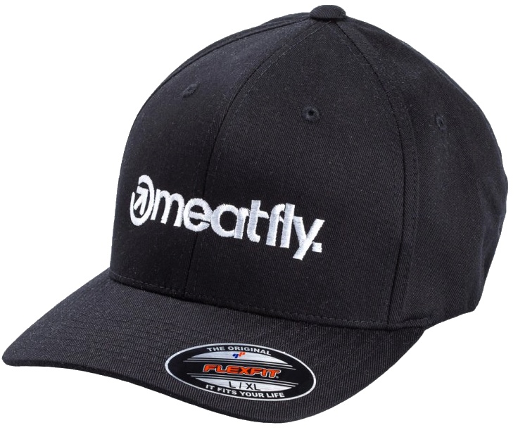 Šiltovka Meatfly Brand Flexfit A black