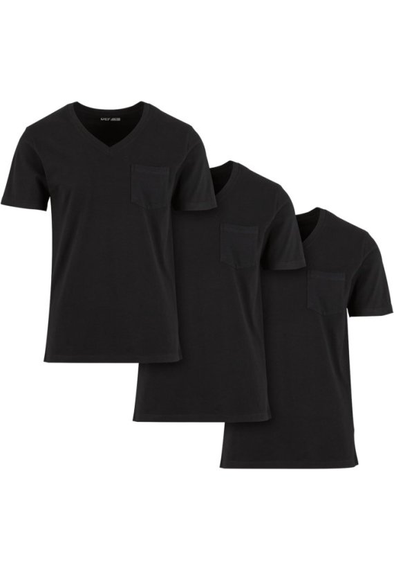 3-Pack T-Shirt - black - Rozmiar: S