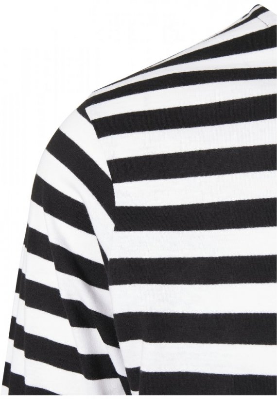 Tričko Urban Classics Regular Stripe LS - white/black