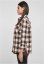 Ladies Turnup Checked Flanell Shirt - pink/brown