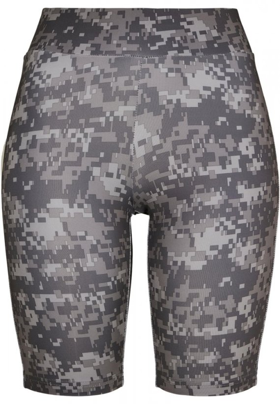 Ladies High Waist Camo Tech Cycle Shorts - dark digital camo