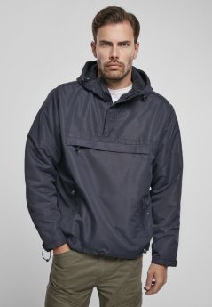 Brandit / Fleece Pull Over Windbreaker navy