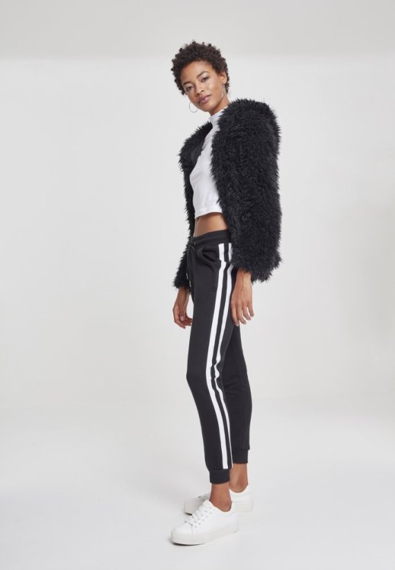 Dámske tepláky Urban Classics Ladies College Contrast Sweatpants - čierno/biele
