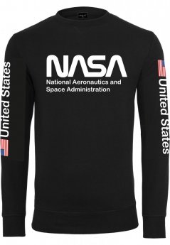 Bluza męska Mister Tee NASA US Crewneck - czarna