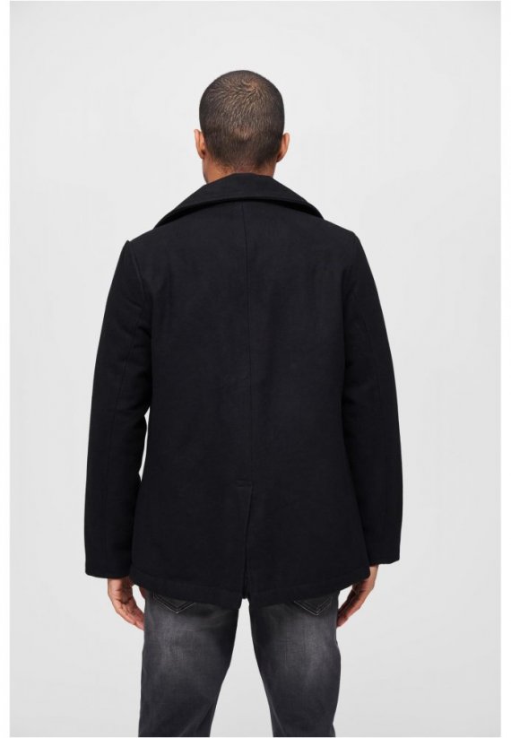 Čierny pánsky kabát Brandit Pea Coat