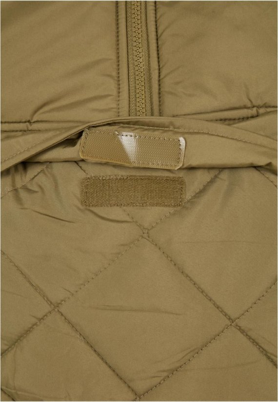 Ladies Oversized Diamond Quilted Pull Over Jacket - tiniolive