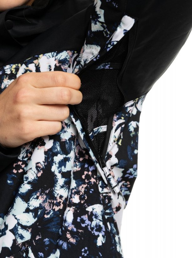Bunda Roxy Jetty Block kvj1 true black black flowers